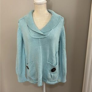 Women's Pure Handknit Oversized Pullover Chunky Sweater. Size M/L